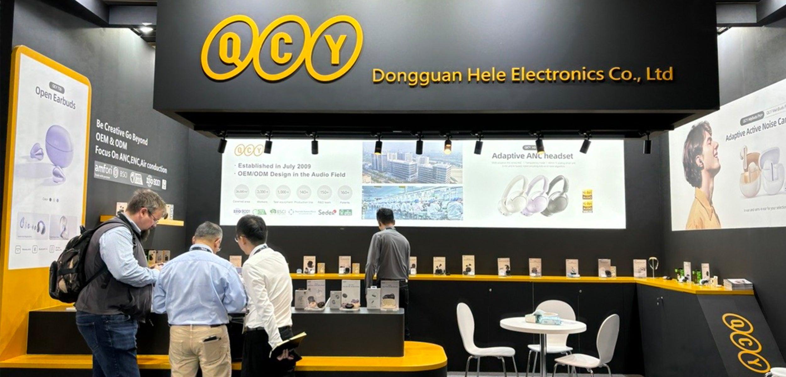 QCY Messestand auf der IFA 2024: Innovative Smart-Audio-Produkte und adaptive ANC-Kopfhörer präsentieren.