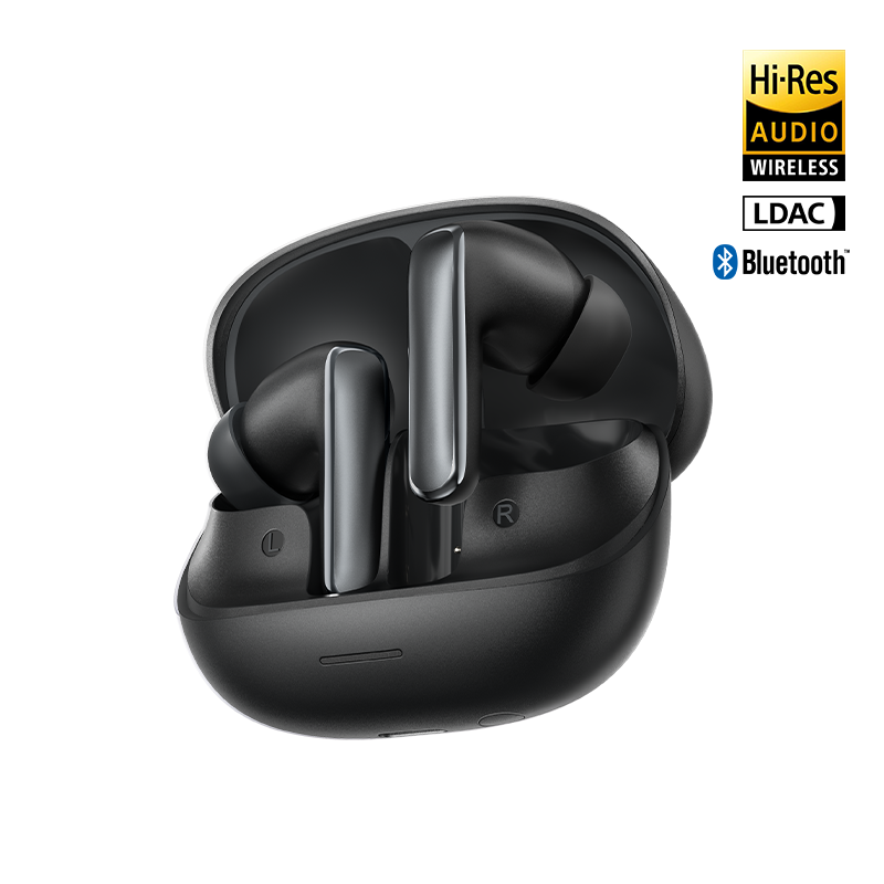 MeloBuds N65: Nero, audio Hi-Res, LDAC, auricolari Bluetooth con custodia di ricarica.