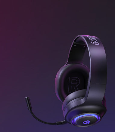 Cuffie da gioco nere con microfono e illuminazione RGB