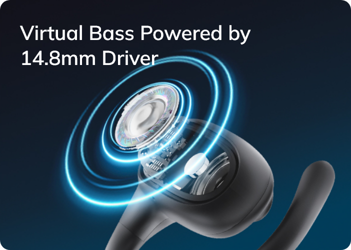 Auricolari con bassi virtuali e driver da 14,8 mm.