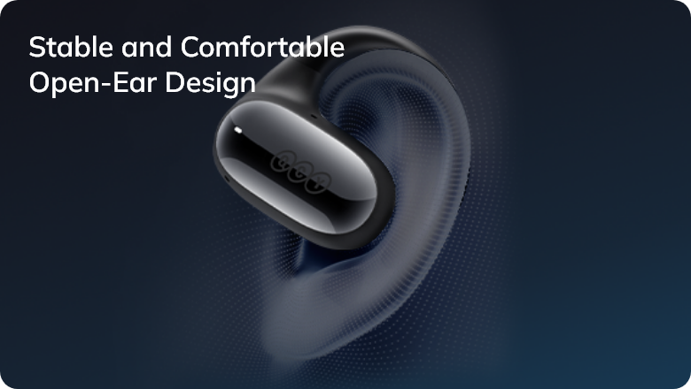 Design stabile e confortevole di cuffie Open-Ear e In-Ear.