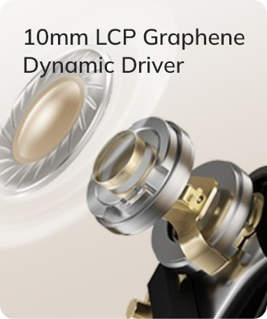 Driver dinamico in grafene LCP da 10 mm per cuffie high-end