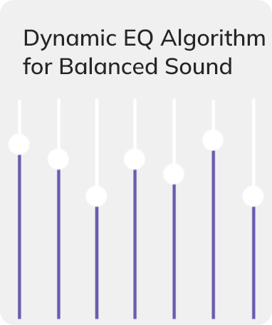 Algoritmo EQ dinamico per un suono equilibrato.