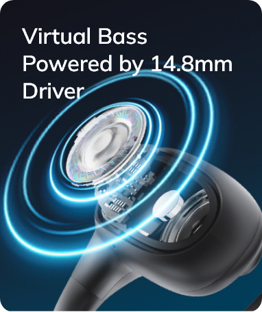 Auricolari con bassi virtuali e driver da 14,8 mm per un suono potente.