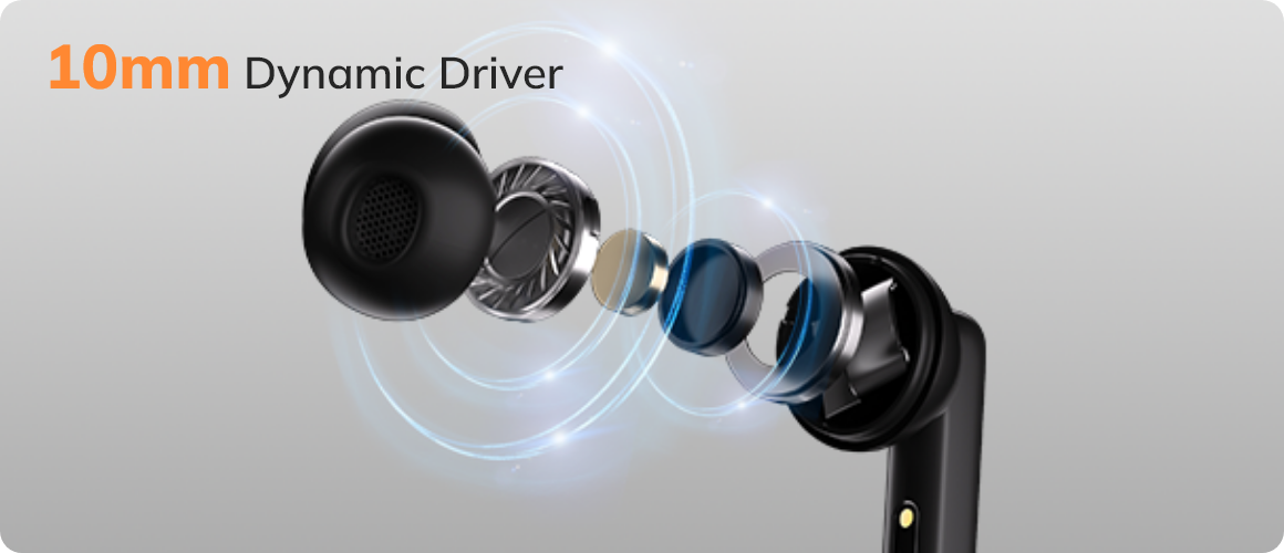 Auricolari In-Ear con driver dinamico da 10 mm – suono potente, comfort elevato.