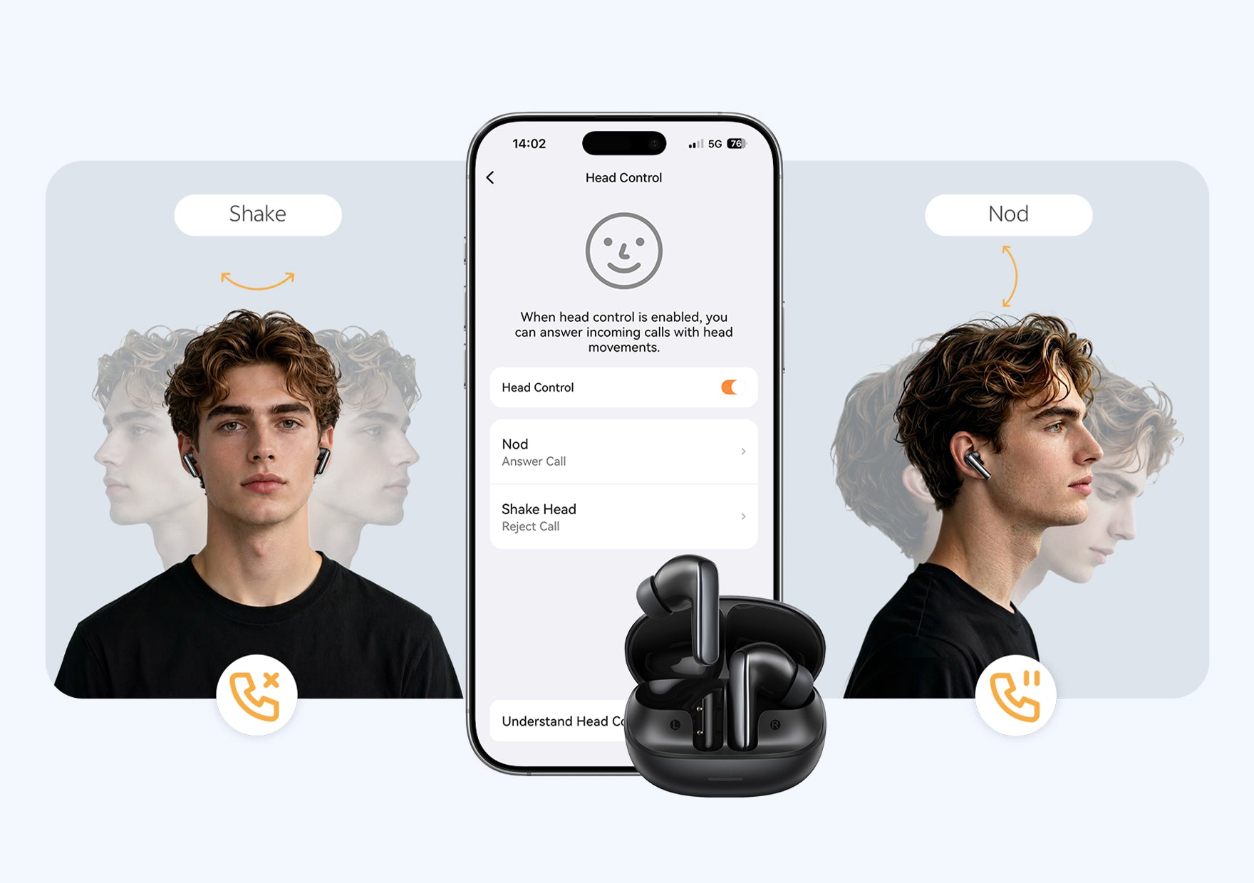 Controllo con la testa per AirPods Pro: annuisci per accettare, scuoti per rifiutare le chiamate.