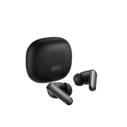 MeloBuds N65 – auricolari True Wireless neri con custodia di ricarica.