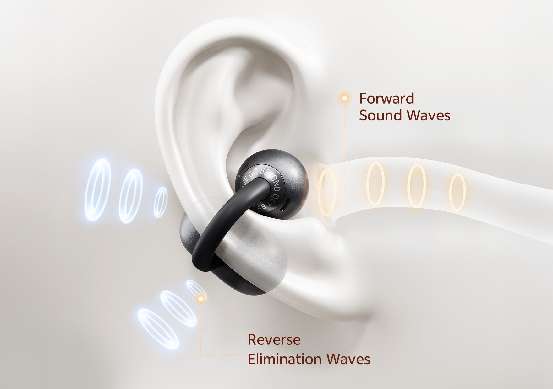 Auricolari in-ear argentati con tecnologia ANC per la migliore qualità del suono.