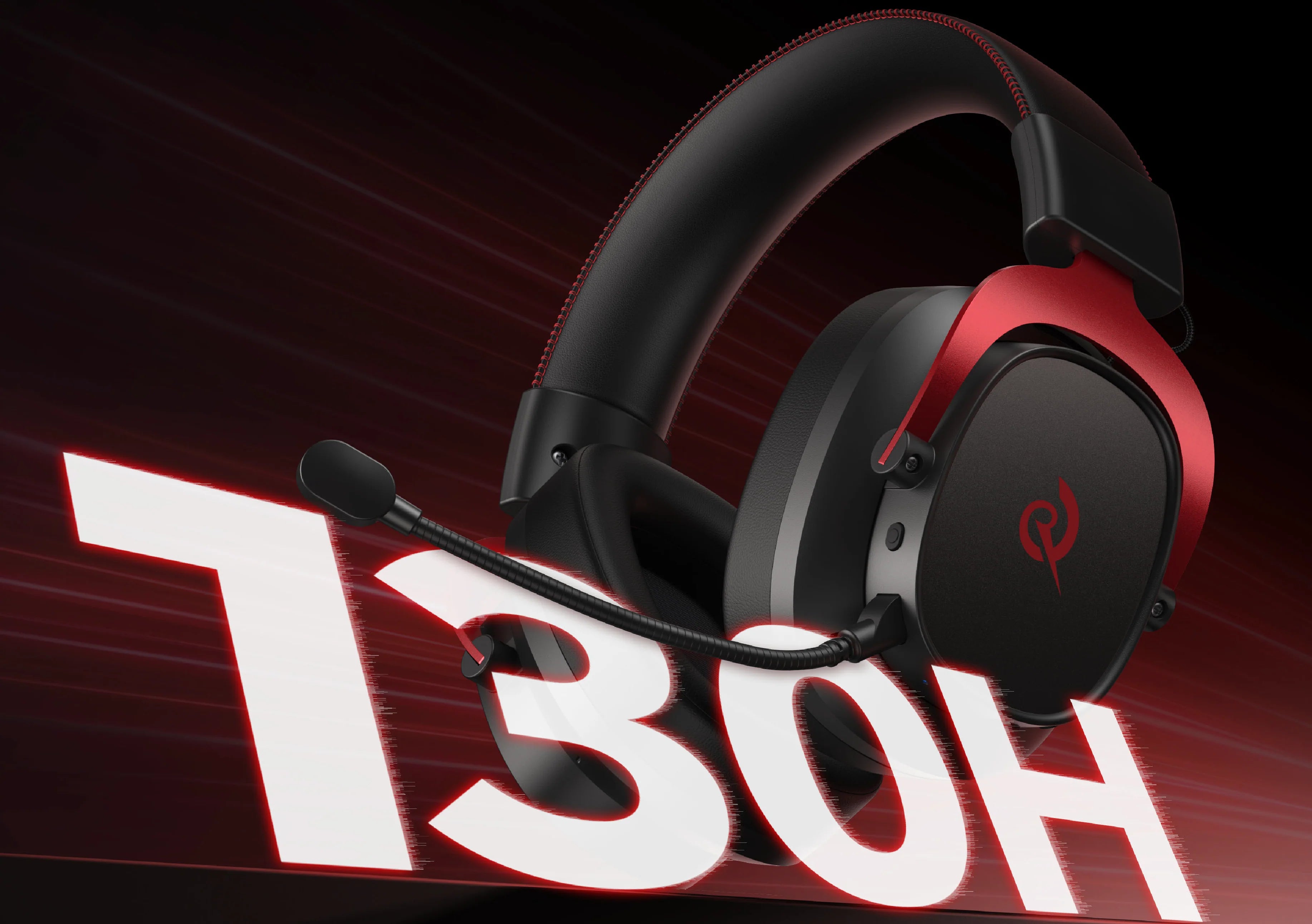 Cuffie da gioco Redragon T30H con microfono, design nero e rosso per PC e console.