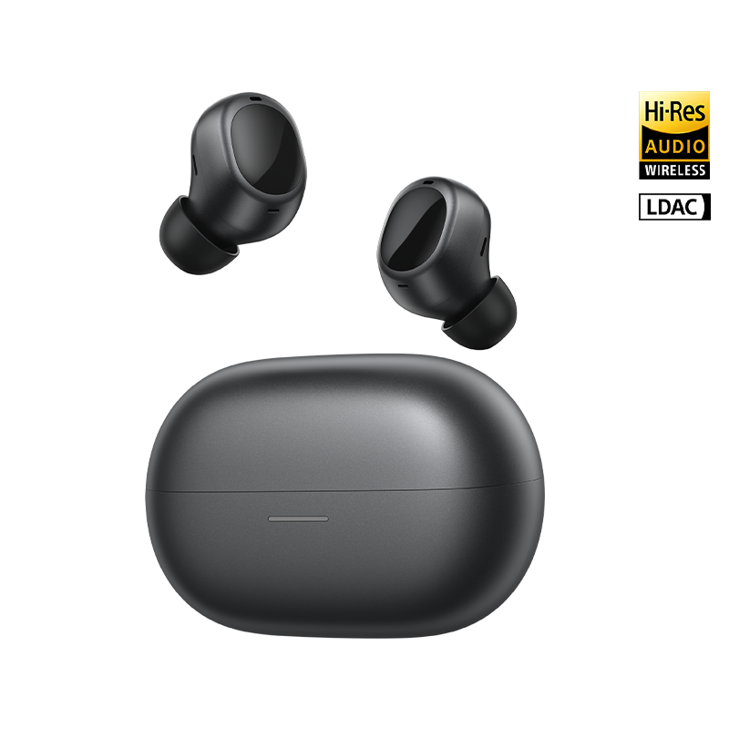 QCY MeloBuds A30 Auricolari True Wireless con Hi-Res Audio, LDAC e custodia di ricarica nera
