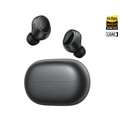 QCY MeloBuds A30 Auricolari True Wireless con Hi-Res Audio, LDAC e custodia di ricarica nera